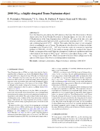 2008 OG19: a Highly Elongated Trans-Neptunian Object