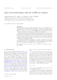 Ages of Asteroid Families with the YORP-Eye Method