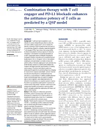 Combination Therapy with T Cell Engager and PD-L1 Blockade