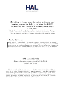 Revisiting System's Pages in Engine Indication and Alerting System for Flight Crew Using the DSCU Architecture and the OQCR System Generic State Description