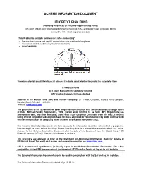Scheme Information Document Uti Credit Risk