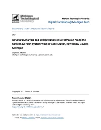 Structural Analysis and Interpretation of Deformation Along the Keweenaw Fault System West of Lake Gratiot, Keweenaw County, Michigan