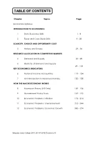 Table of Contents