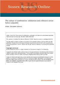 The Culture of Combination: Solidarities and Collective Action Before Tolpuddle
