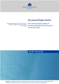 The Macroeconomic Impact of the Next Generation EU Instrument On