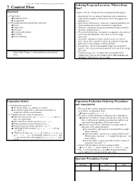 7. Control Flow First?