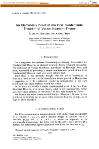 An Elementary Proof of the First Fundamental Theorem of Vector Invariant Theory
