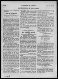 EXTENSIONS of REMARKS April 29, 1970 EXTENSIONS of REMARKS