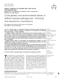 Local Genetic and Environmental Factors in Asthma Disease Pathogenesis: Chronicity and Persistence Mechanisms