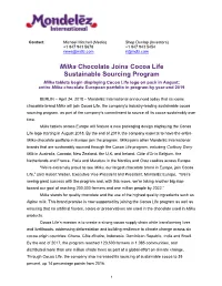 Milka Chocolate Joins Cocoa Life Sustainable Sourcing Program