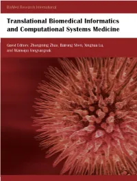 Translational Biomedical Informatics and Computational Systems Medicine