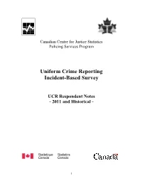 UCR Respondant Notes