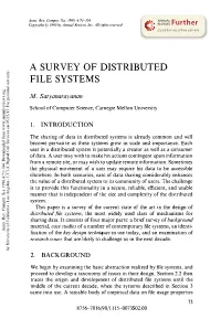 A Survey of Distributed File Systems