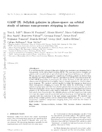 An Orbital Study of Intense Ram-Pressure Stripping in Clusters