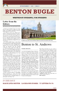Benton to St. Andrews School and Homework