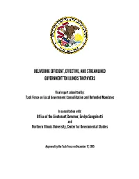 Delivering Efficient, Effective, and Streamlined Government to Illinois