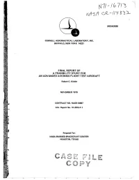 Final Report of a Feasibility Study for an Advanced Avionics Flight Test Aircraft