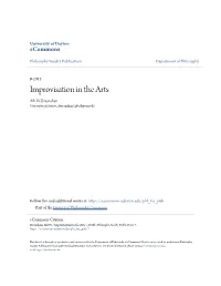 Improvisation in the Arts Aili W