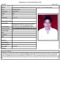 Missing Person - Period Wise Report (CIS) 26/02/2019 Page 1 of 50