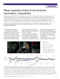 Phase Separation Drives X-Chromosome Inactivation