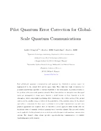 Pilot Quantum Error Correction for Global