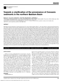 RESEARCH Towards a Clarification of the Provenance of Cenozoic