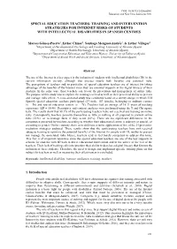Special Education Teachers: Training and Intervention Strategies for Internet Risks of Students with Intellectual Disabilities in Spanish Centres