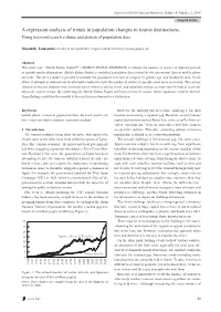 A Regression Analysis of Trends in Population Changes in Tourist Destinations: Using Keyword Search Volume and Statistical Population Data