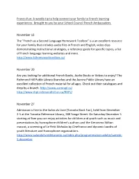 Franco-Fun: a Weekly Tip to Help Connect Your Family to French Learning Experiences