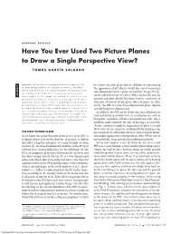 Have You Ever Used Two Picture Planes to Draw a Single Perspective View?