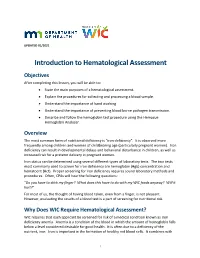 Introduction to Hematological Assessment (PDF)