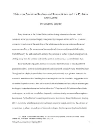 Nature in American Realism and Romanticism and the Problem with Genre