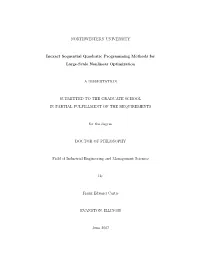 NORTHWESTERN UNIVERSITY Inexact Sequential Quadratic