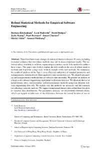 Robust Statistical Methods for Empirical Software Engineering