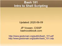 Bash 101: Intro to Shell Scripting