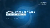 Covid-19 Work Refusals Reference Guide