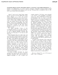 Diamonds Originated by Meteorite Impact: Magnetic and Other Properties V.L