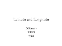 Latitude and Longitude