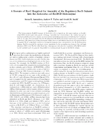 A Domain of Recc Required for Assembly of the Regulatory Recd Subunit Into the Escherichia Coli Recbcd Holoenzyme