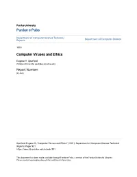 Computer Viruses and Ethics