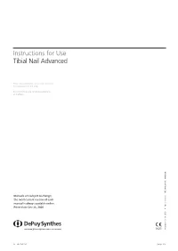 Instructions for Use Tibial Nail Advanced