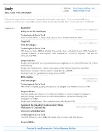 Online Resume Builder Managing Network System for Internal and External Clients