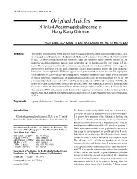 Original Articles X-Linked Agammaglobulinaemia in Hong Kong Chinese