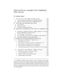 Public but Private: Copyright's New Unpublished Public Domain