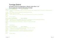 Torridge District Schedule of Planning Applications (Weekly Subscribers List) Planning Applications Registered Week Ending 18/01/2021 App