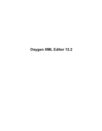 Oxygen XML Editor 12.2