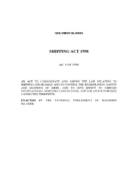 Shipping Act 1998