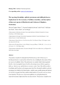 Epibiotic Protozoans and Syllid Polychaetes. Implications for The