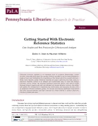Getting Started with Electronic Reference Statistics Case Studies and Best Practices for Collection and Analysis