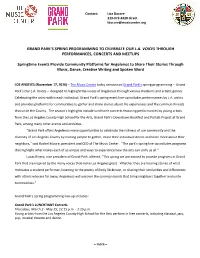 Grand Park's Spring Programming to Celebrate